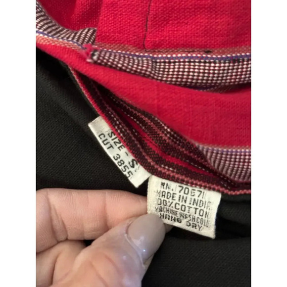 Gotcha 100% Cotton Striped Boho Casual Waistcoat Vest Size Small - Picture 6 of 7